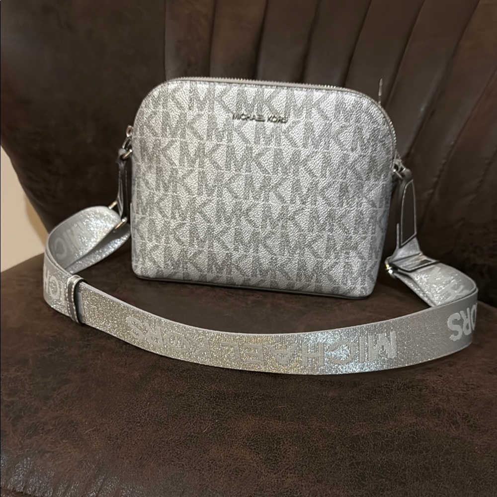 Michael Kors Silver Crossbody Bag